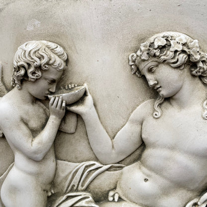 Cupid and Bacchus Wall Plaque