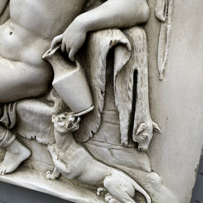 Cupid and Bacchus Wall Plaque