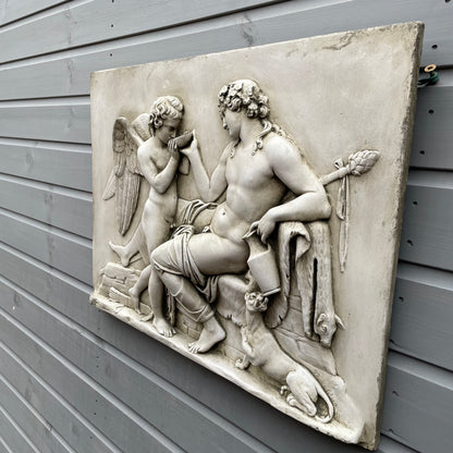 Cupid and Bacchus Wall Plaque