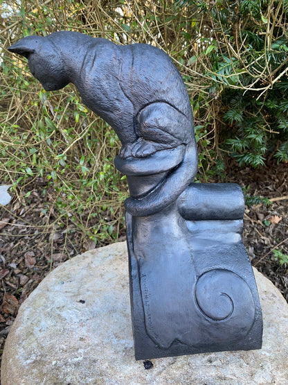 Curious Cat Half Round Roof Finial