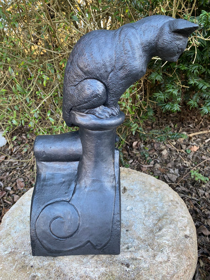 Curious Cat Half Round Roof Finial