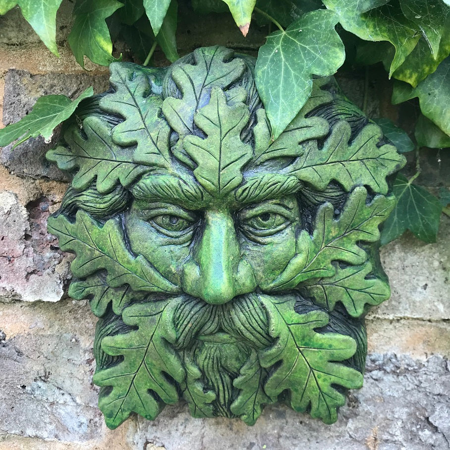Gaelic Set of 3 Green Man Plaques