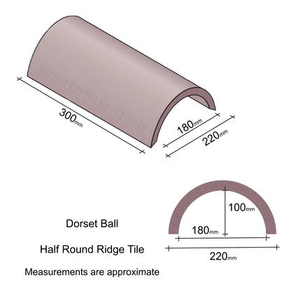 Dorset Ball Half Round Roof Finial