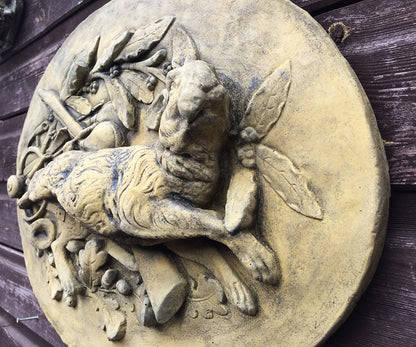 Hare Hunting Wall Plaque