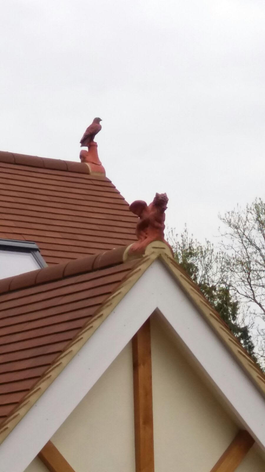 Hawk Half Round Roof Finial