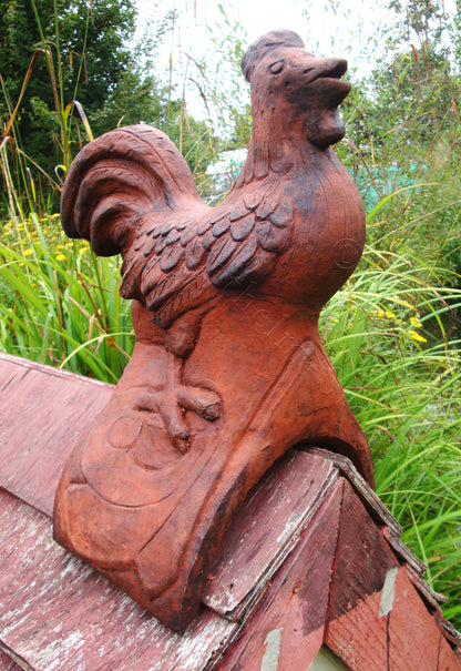 Cockerel Half Round Roof Finial