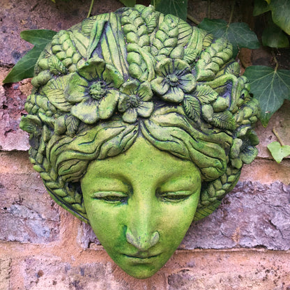 Harvest Goddess Green Lady Plaque
