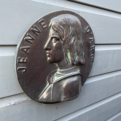Joan of Arc Round Wall Plaque