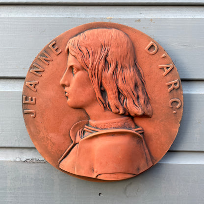 Joan of Arc Round Wall Plaque