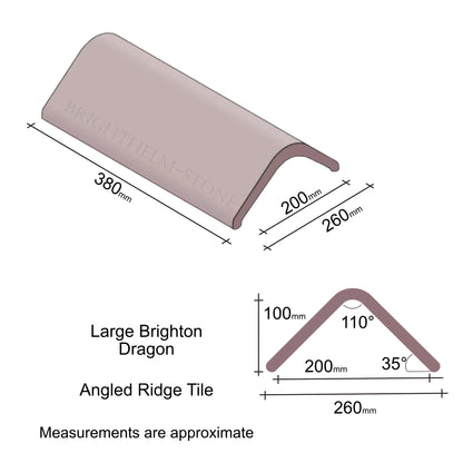Brighton Dragon Large Angled Roof Finial