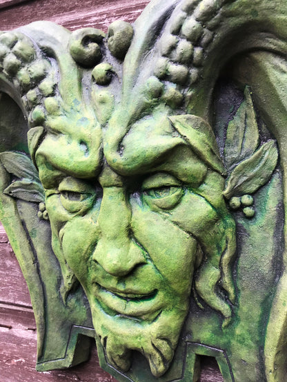 Pan Green Man Plaque