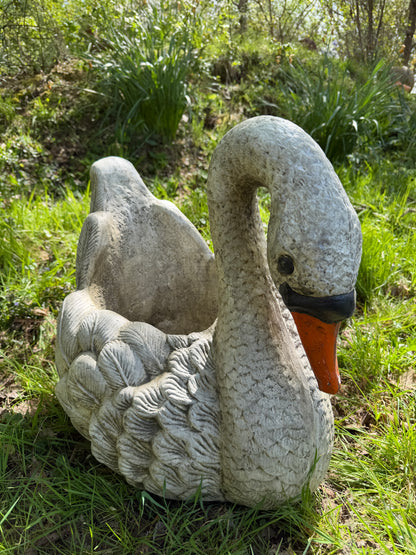 Large Swan Planter Pair