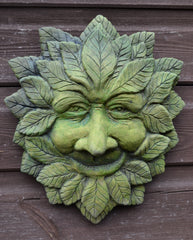 Wise Large Green Man Plaque