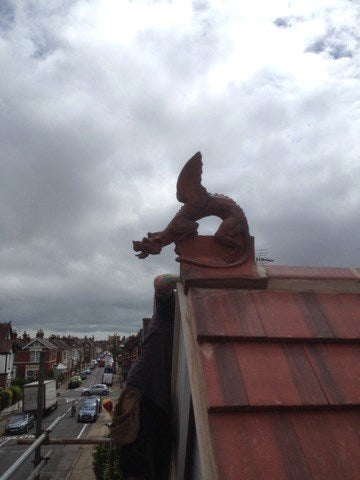 Brighton Dragon Large Angled Roof Finial