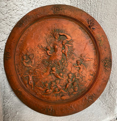 Angel Flora Round Plaque