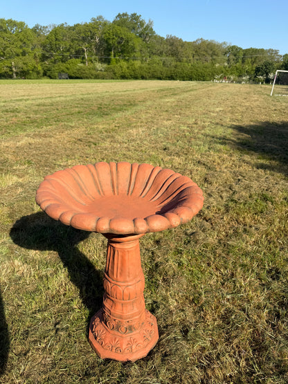 Large Fleur De Lys Bird Bath