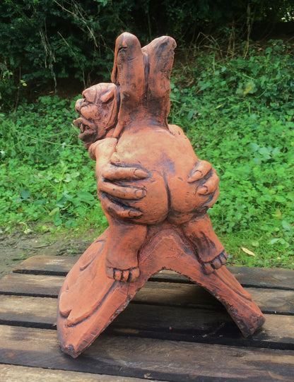 Mooning Gargoyle Angled Roof Finial