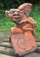 Mooning Gargoyle Angled Roof Finial