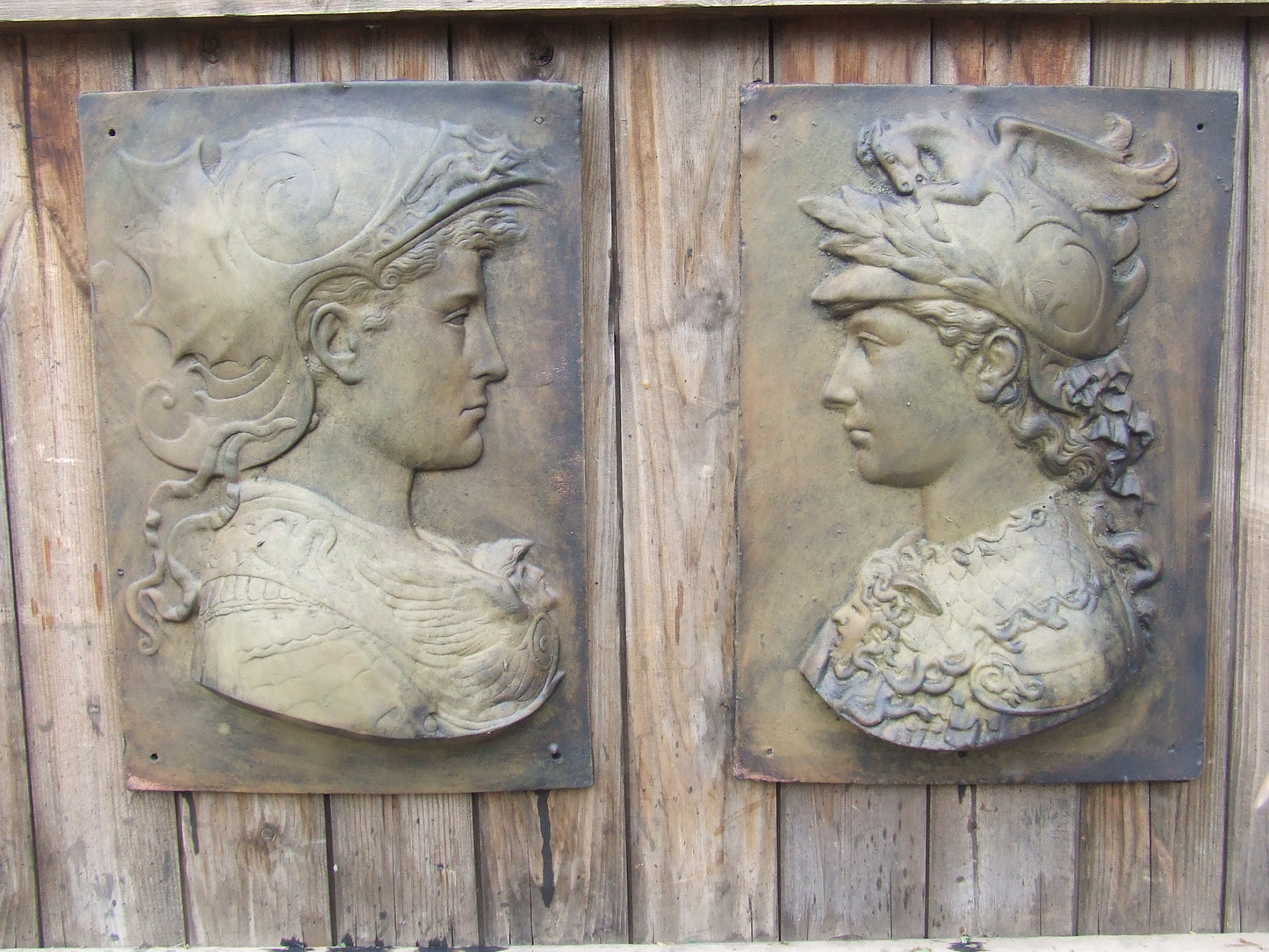 Pair of Florentine Centurion Wall Plaques