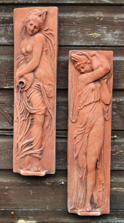 Set of 3 Classical Wall Plaques of Female Figures