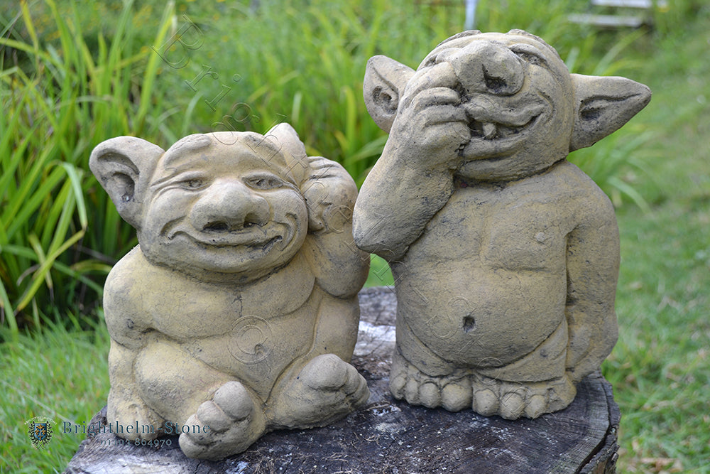 Pair of Nose and Ear Picking Trolls
