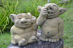 Pair of Nose and Ear Picking Trolls