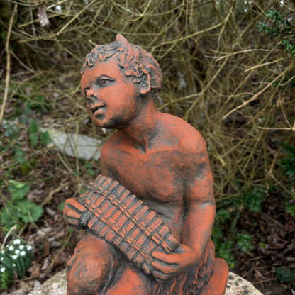 Pan Statue Playing Pipes