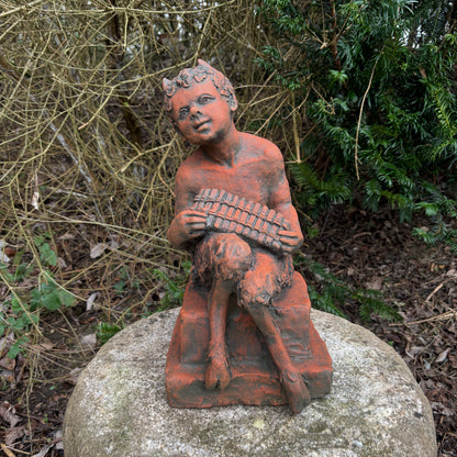 Pan Statue Playing Pipes