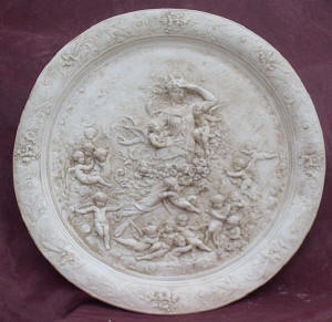 Angel Flora Round Plaque