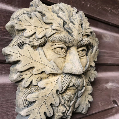 Gaelic Set of 3 Green Man Plaques