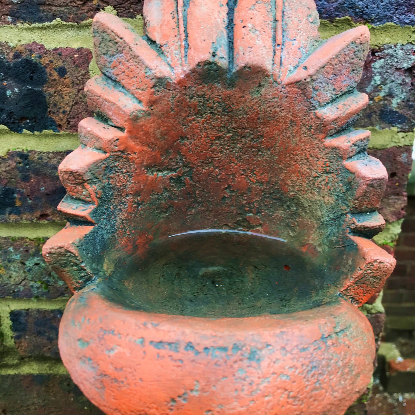 Rams Head Gothic Style Wall Sculpture Planter