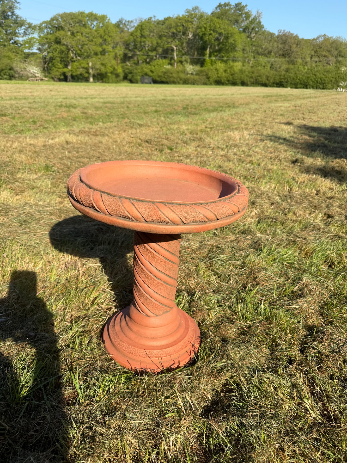 Rope Twist Bird Bath