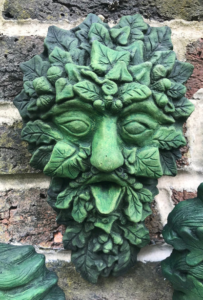 Gaelic Set of 3 Green Man Plaques