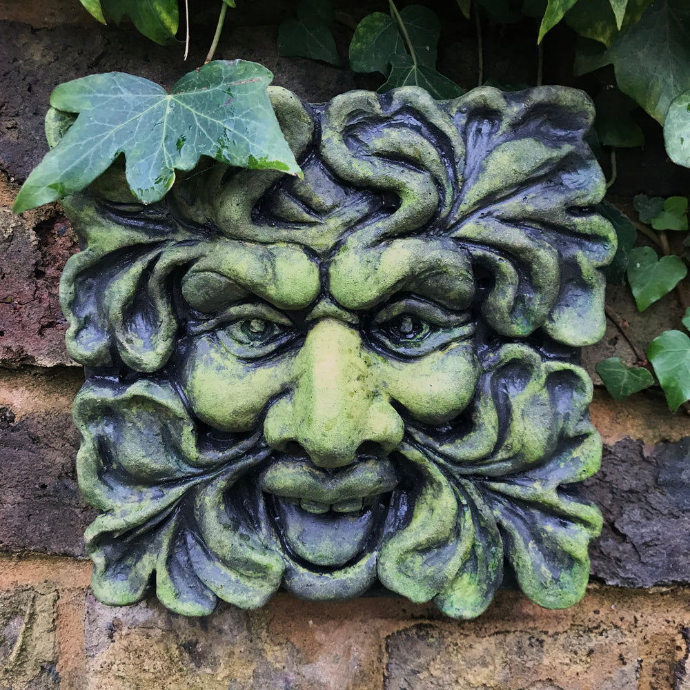 Square Small Green Man Plaque