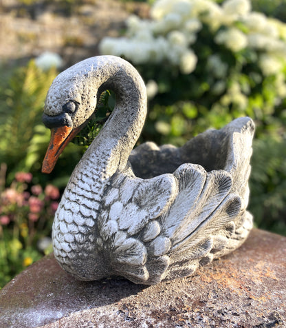 Swan vintage style planter