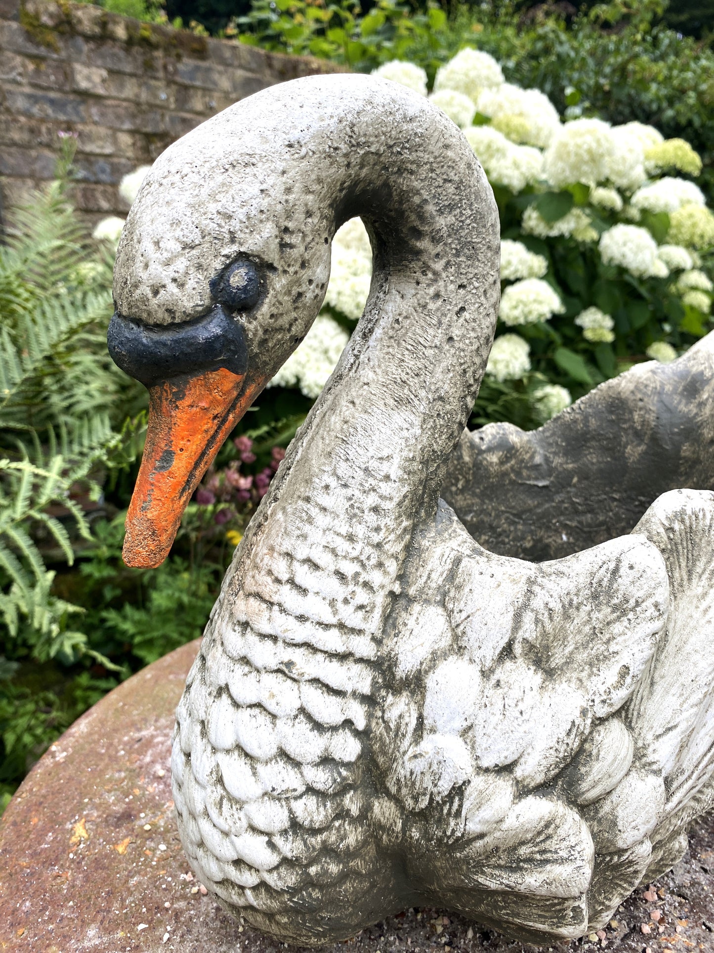 Swan vintage style planter