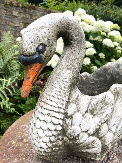 Swan vintage style planter
