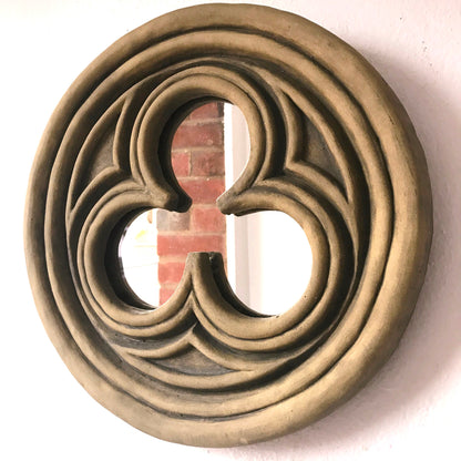 Trefoil Gothic Round Mirror