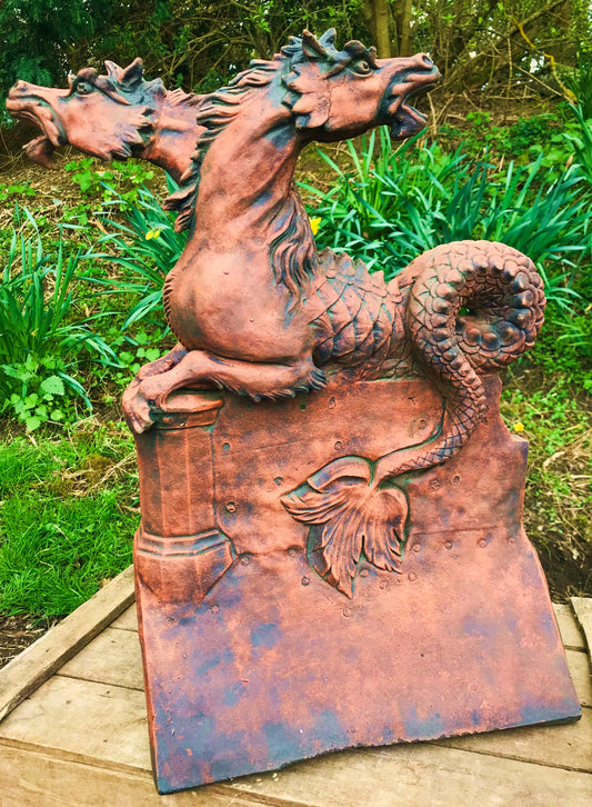 Two Headed Horse Angled Roof Finial