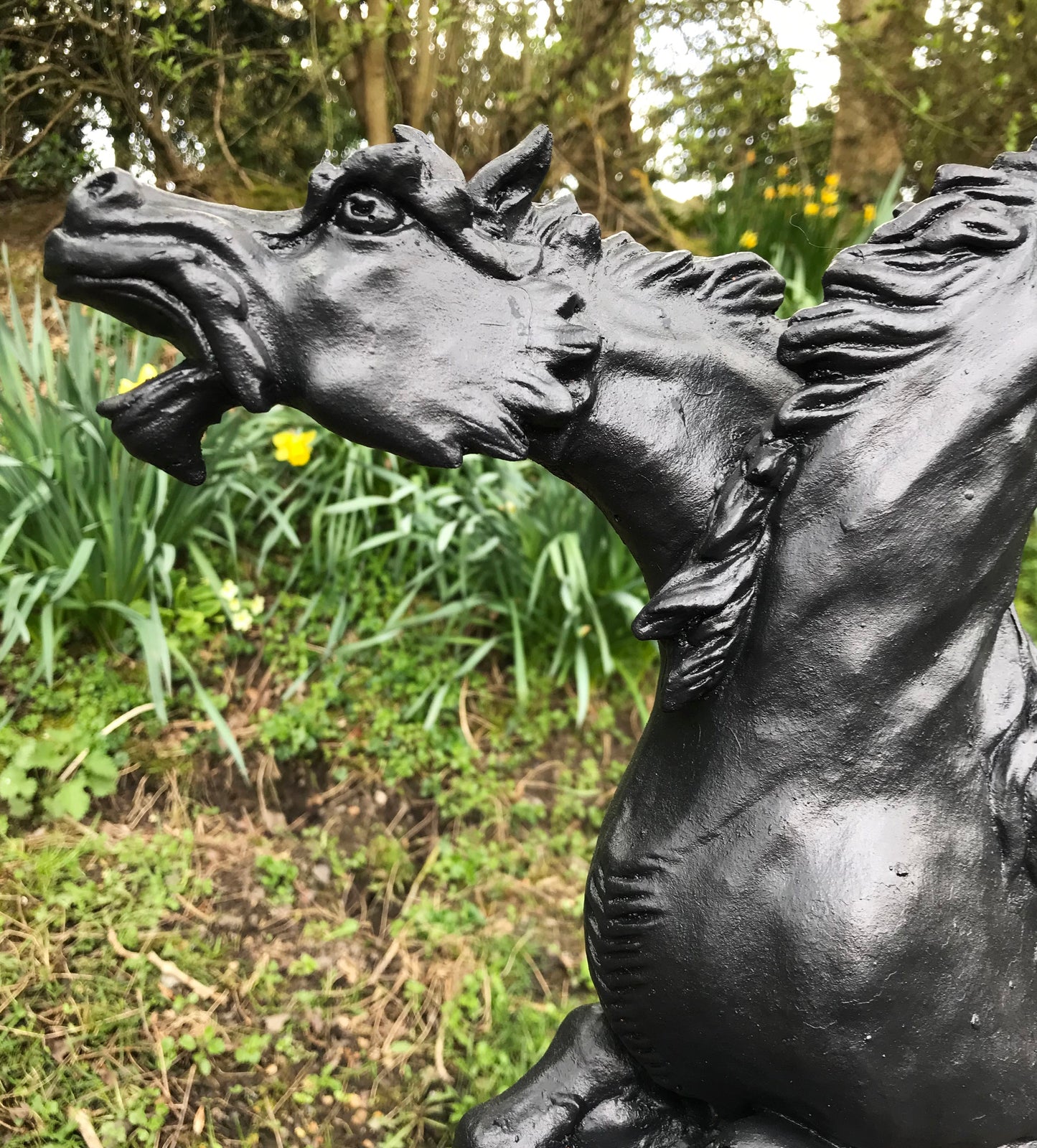 Two Headed Horse Angled Roof Finial