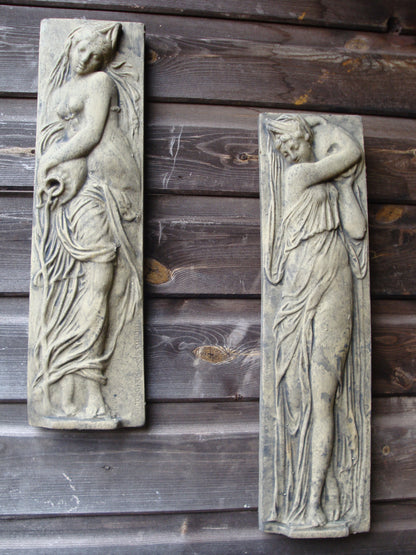 Set of 3 Classical Wall Plaques of Female Figures