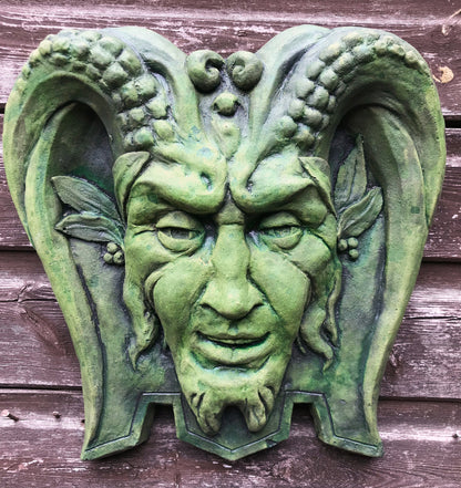 Pan Green Man Plaque