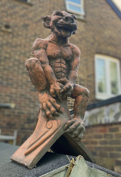 Notre Dame Gargoyle Angled Roof Finial