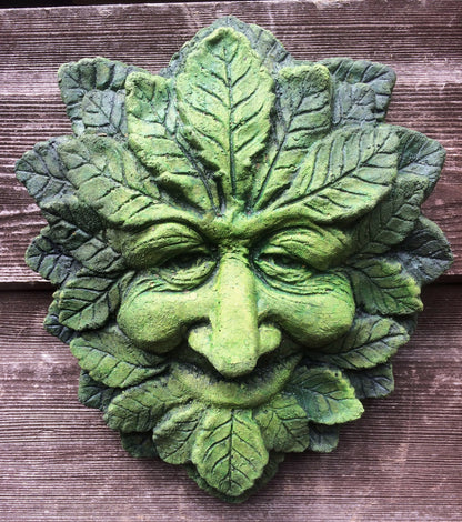 Wise Small Green Man Plaque